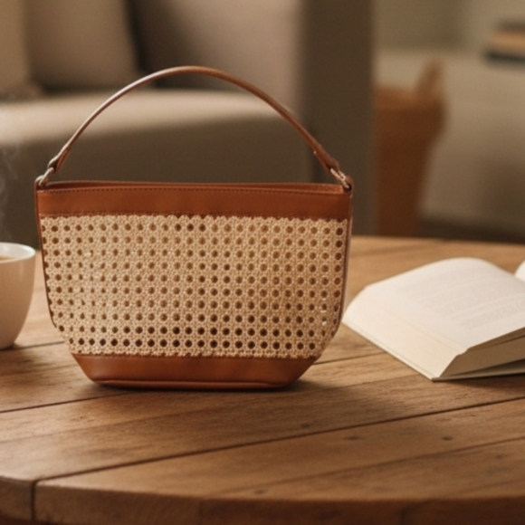 Pretty Simple Women's Bryce Brown Woven Bucket Bag - Picture 3 of 5